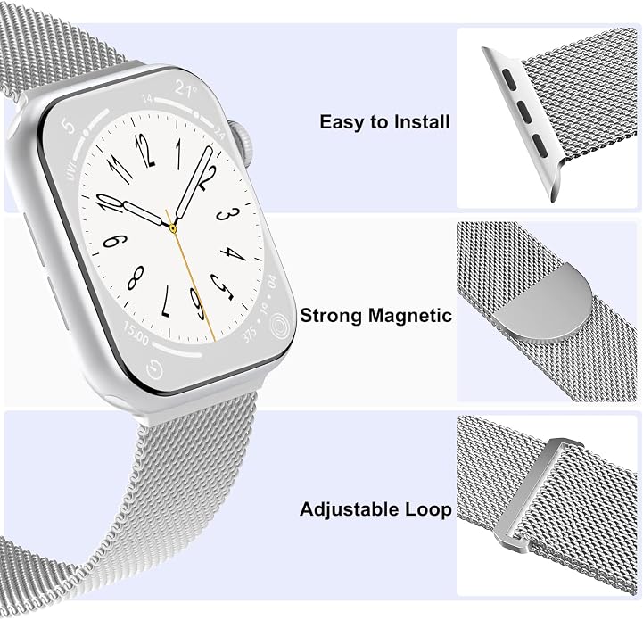 3 Pack Mesh Metal Band Compatible - Image 3