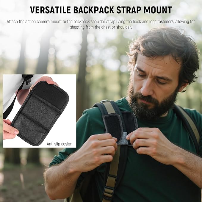 NEEWER Backpack Shoulder Chest Strap Mount Compatible - Image 5