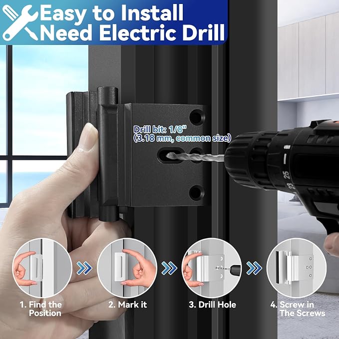 2Pack Door Reinforcement Lock Withstands 800lbs of Force - Image 4