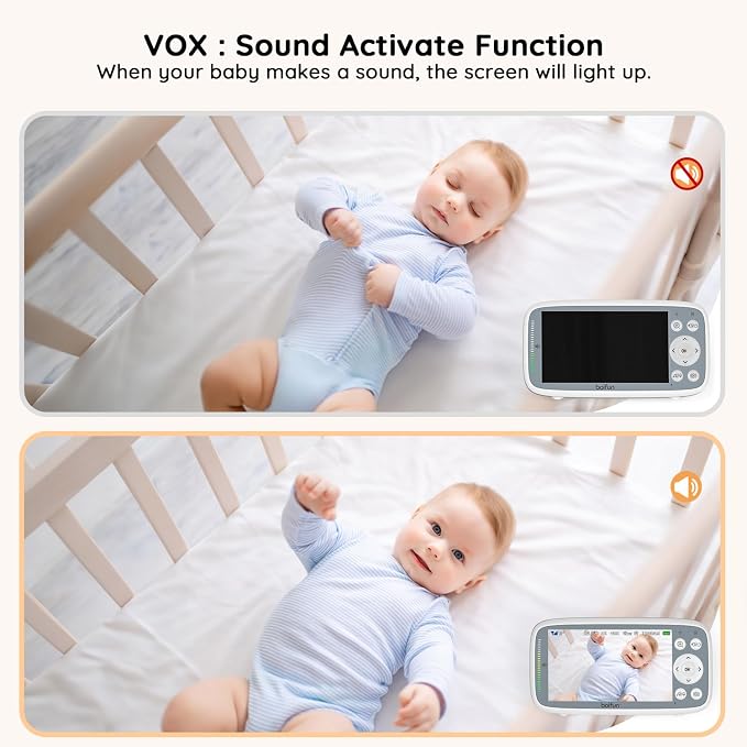 BOIFUN 2026 No WiFi Baby Monitor 4'' 720P Screen - Image 8