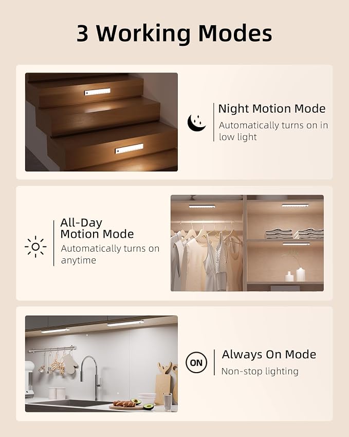 EZVALO 3-Pack Under Cabinet Lighting - Image 7