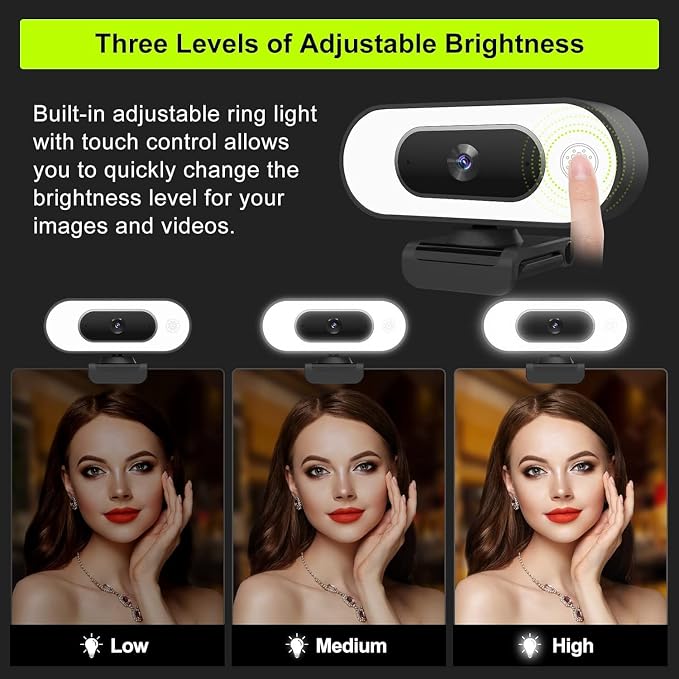 Webcam with Ring Light Microphone - Image 3