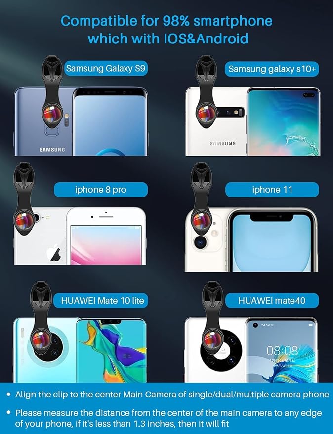 MIAO LAB 10 in 1 Cell Phone Camera Lens Kit, Wide Angle Lens & Macro - Image 6