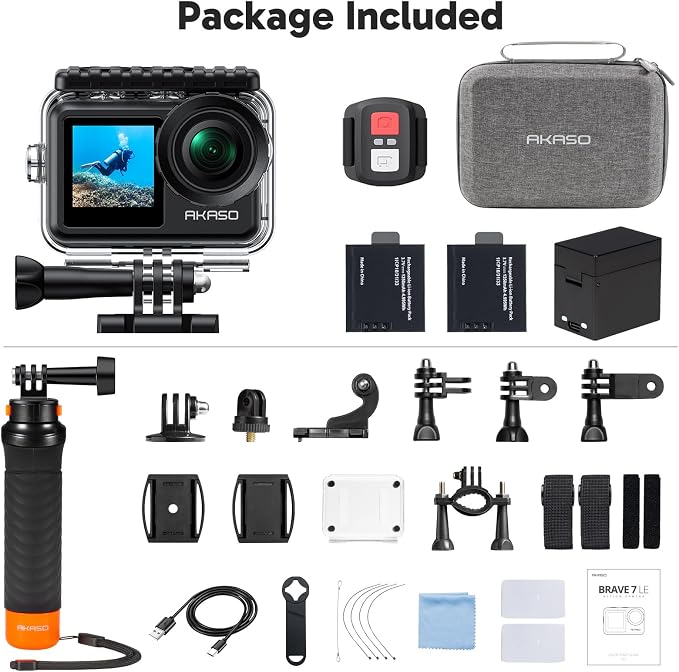 AKASO Brave 7 LE 4K30FPS 20MP WiFi Action Camera - Image 9