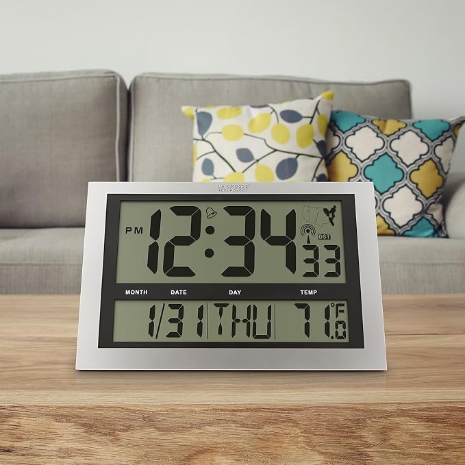 La Crosse Technology Atomic Wall/Table Clock, 10.75-inch H x 16.75-inch W x - Image 3