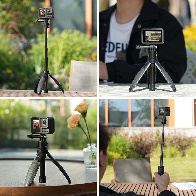 TELESIN 40cm/15.75'' Selfie Stick Tripod, Quick Release Portable Vlog Camera - Image 6