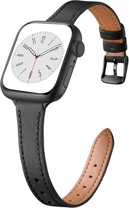 Charlam Slim Leather Band Compatible by Charlam