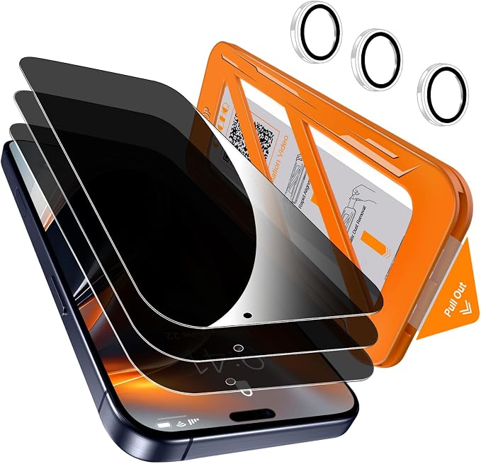 QHOHQ 3 Pack Privacy Screen Protector by QHOHQ