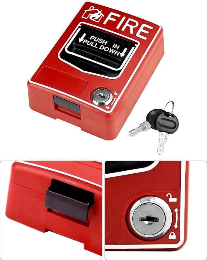 QWORK Wired Emergency Sound and Light Fire Alarm Station, 12 / 24V DC Wired - Image 5