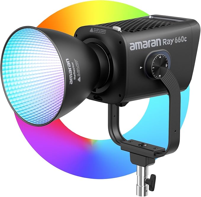 amaran Ray 660c RGB LED Video Light 660W APP/DMX Control 12 Effects, 000K by amaran