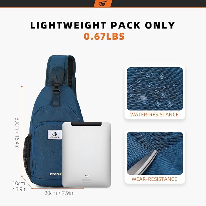 SKYSPER Sling Bag RFID Crossbody Sling Backpack Cross Body Shoulder Bag Travel - Image 5