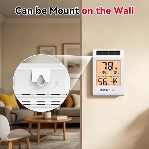 BaldrTherm Room Thermometer Indoor, Humidity Meter, 2026 Upgrade Backlit - Image 8