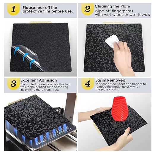 HzdaDeve Build Plate for Adventurer 5M/5M Pro/AD5X Double Sided Textured PEI - Image 6