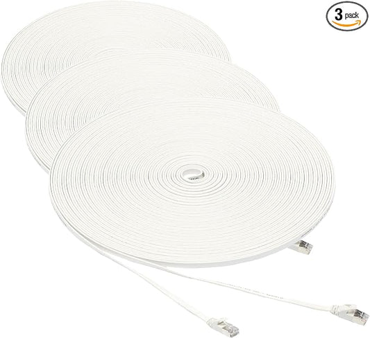 Amazon Basics RJ45 Cat 7 Ethernet Patch Cable, Includes 25 Nails, 100 Foot by AmazonBasics