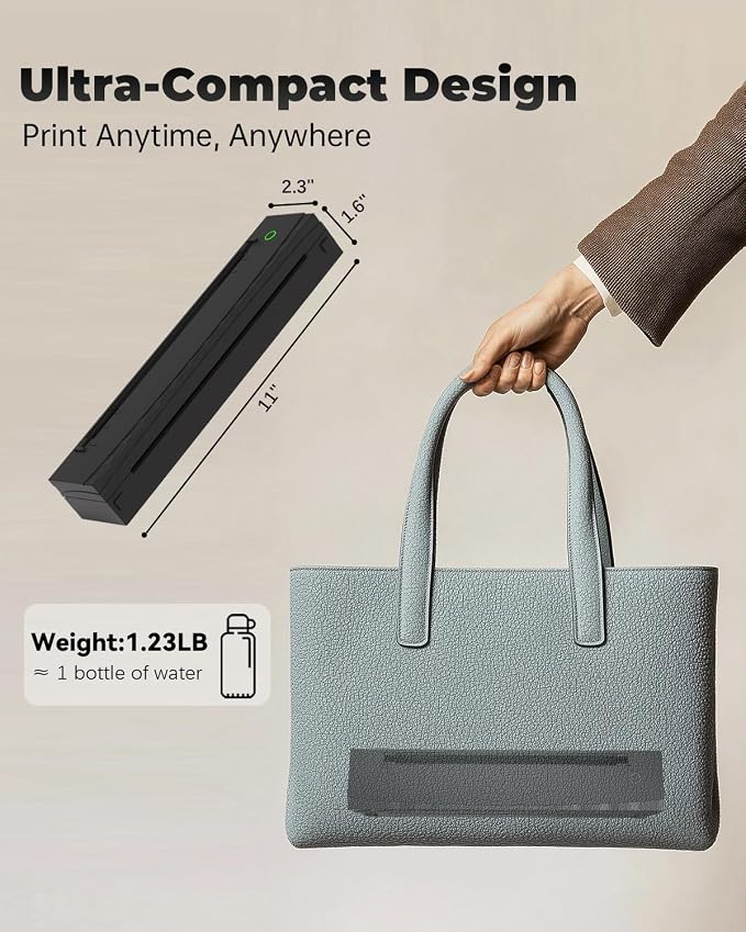 Portable Printer Wireless for Travel, D80 Thermal Printer, Inkless Printers - Image 7