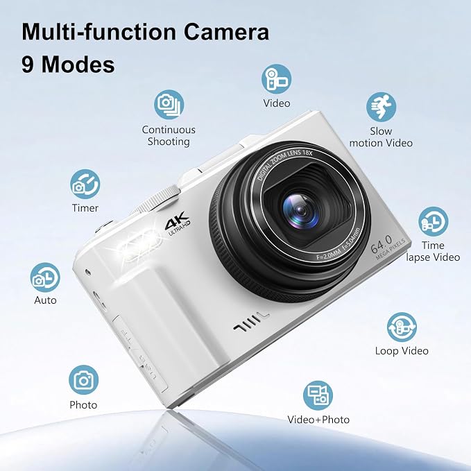 4K Digital Camera for Photography, 64MP Vlogging Camera for YouTube - Image 6