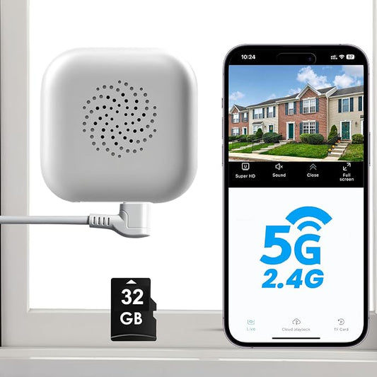 2K Window Camera with 32GB Memory Card, 5GHz & 2.4GHz WiFi Indoor Cameras by vebiliki