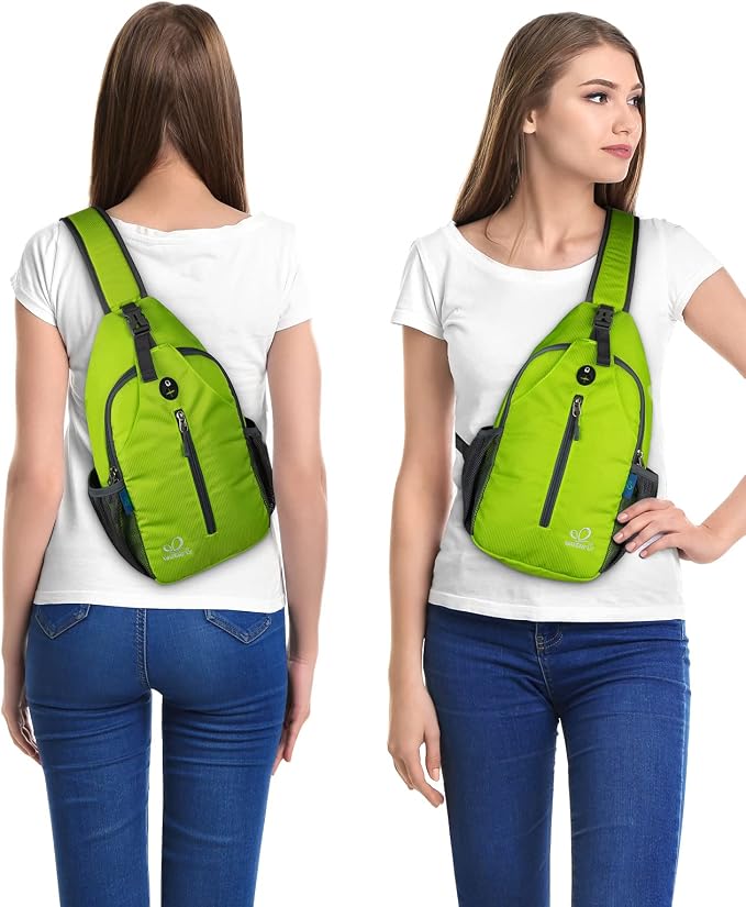 WATERFLY Crossbody Sling Backpack Sling Bag Travel Hiking Chest Bag Daypack - Image 3