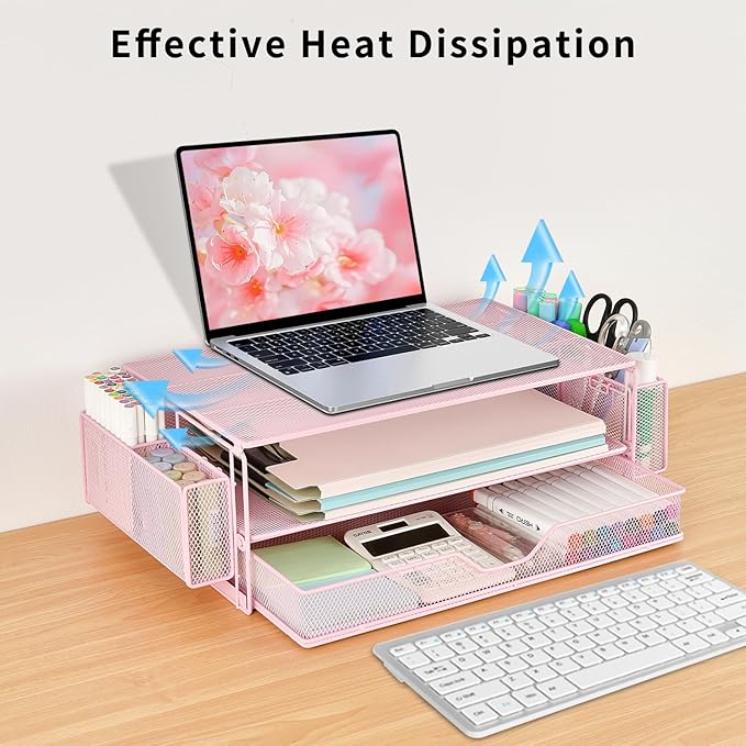 AUPSEN Computer Monitor Stands Riser，2-Tier Desk Organizers and Accessories - Image 6