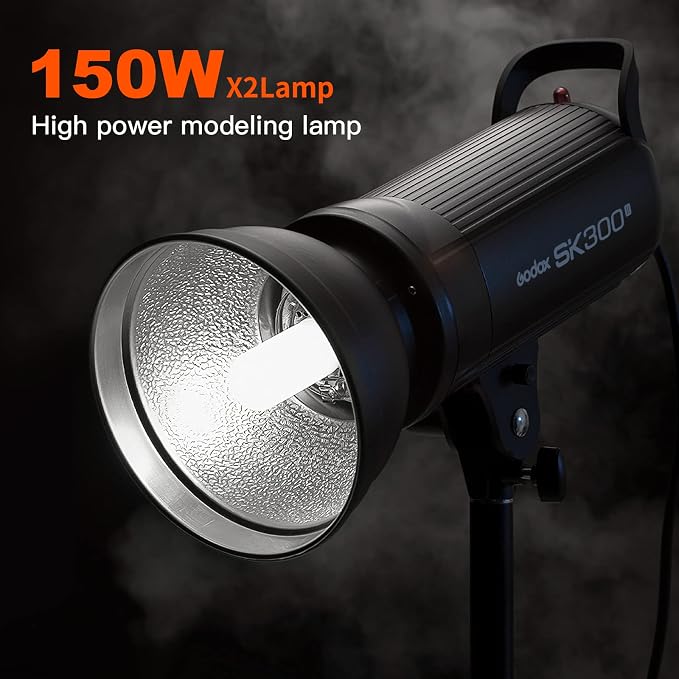 Godox 2X SK300II Studio Flash Strobe Kit:2.4G 600Ws Speedlite Flash Monolight - Image 4