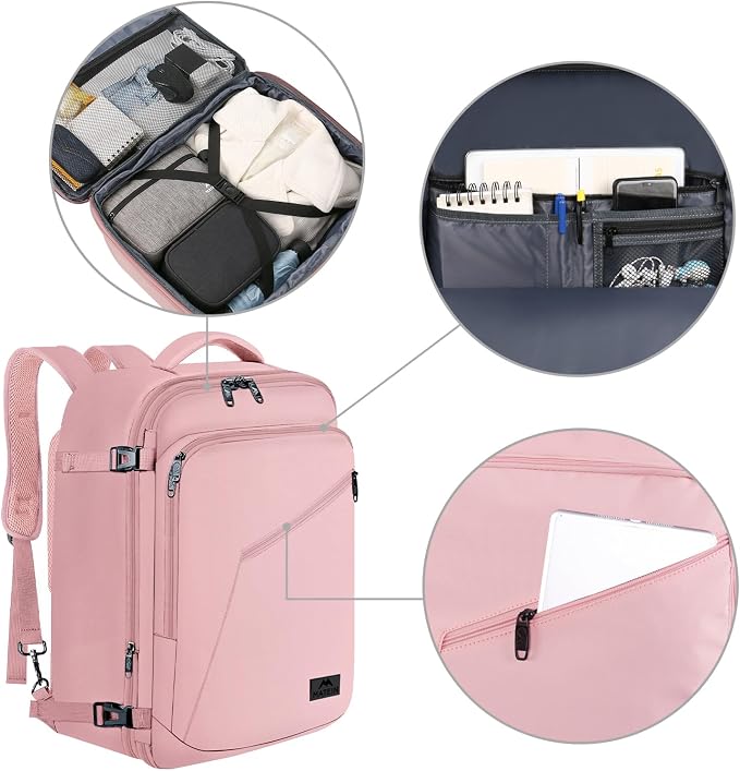 MATEIN Womens Travel Backpack, Extra Large Carryon Backpack Fits Overhead Bin - Image 8