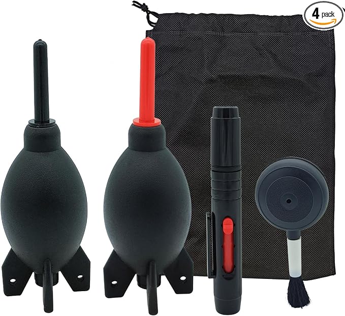 Lens Cleaning Kit Contains 2 Pcs Rubber Rocket Air Blower Duster, Lens Cleaning by LJZP