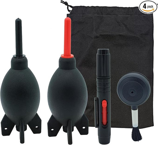 Lens Cleaning Kit Contains 2 Pcs Rubber Rocket Air Blower Duster, Lens Cleaning by LJZP
