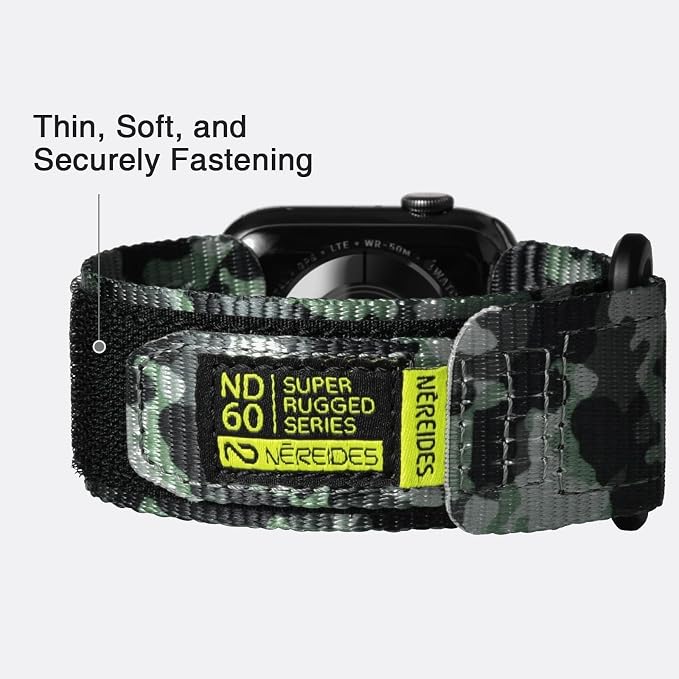 Nereides Compatible with Apple Watch Band Ultra 3/2/1, Nylon Sports Strap with - Image 8