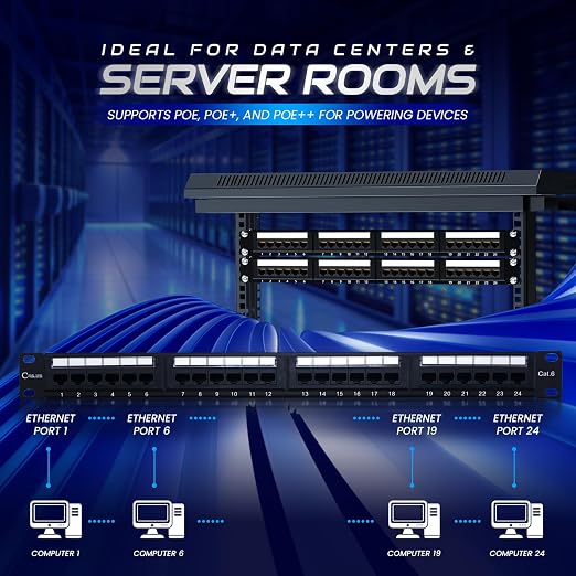 NewYork Cables 24 Port Cat6 Patch Panel, 10Gb Ethernet, 1U 19-Inch Rack or Wall - Image 8