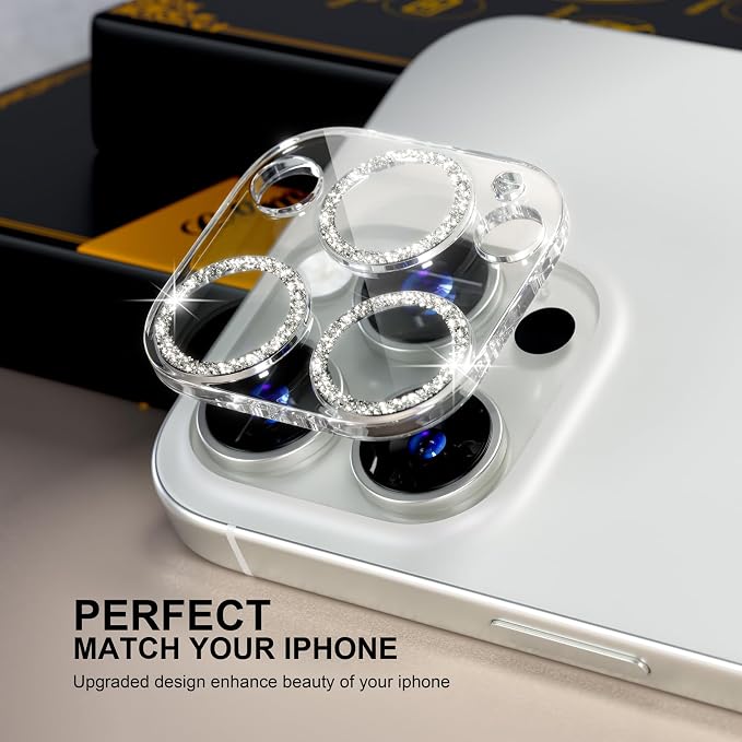 for 6 Pack iPhone 15 Pro/iPhone 15 Pro Max Camera Lens Protector 9H Tempered - Image 4