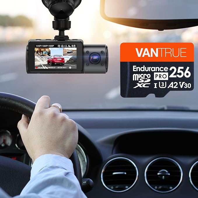 Vantrue 256GB microSDXC UHS-I U3 4K UHD Video High Speed Transfer Monitoring SD - Image 6