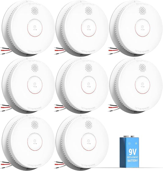 SITERWELL Smoke Detector, Hardwired Interconnected Smoke Detector, by SITERWELL