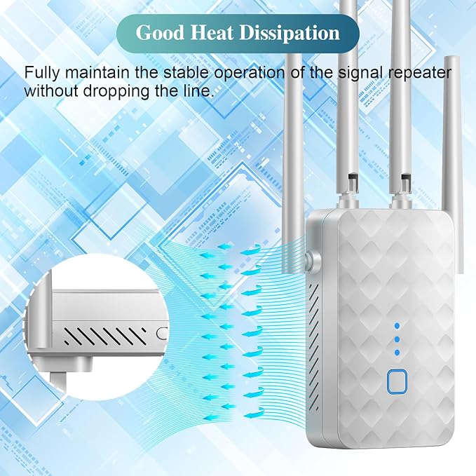 WiFi Extender Signal Booster for Home: Internet Repeater Range Covers Up to - Image 5