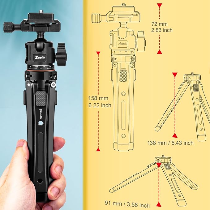 Zeadio 3-in-1 Heavy Duty Metal Tripod - Image 5