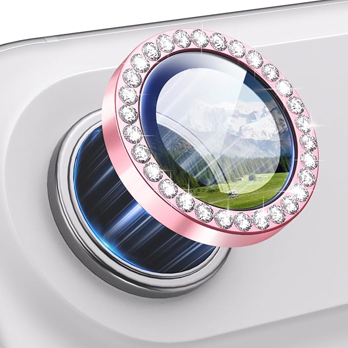 for iPhone 17 Air Camera Lens Protector Bling, Individual Diamond Metal Ring by Xfilm