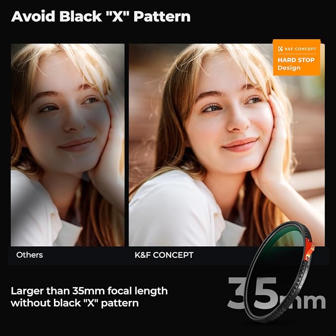 K&F CONCEPT 95mm Black Diffusion Mist Effect 1/4 & Variable ND2-32 & Circular - Image 4