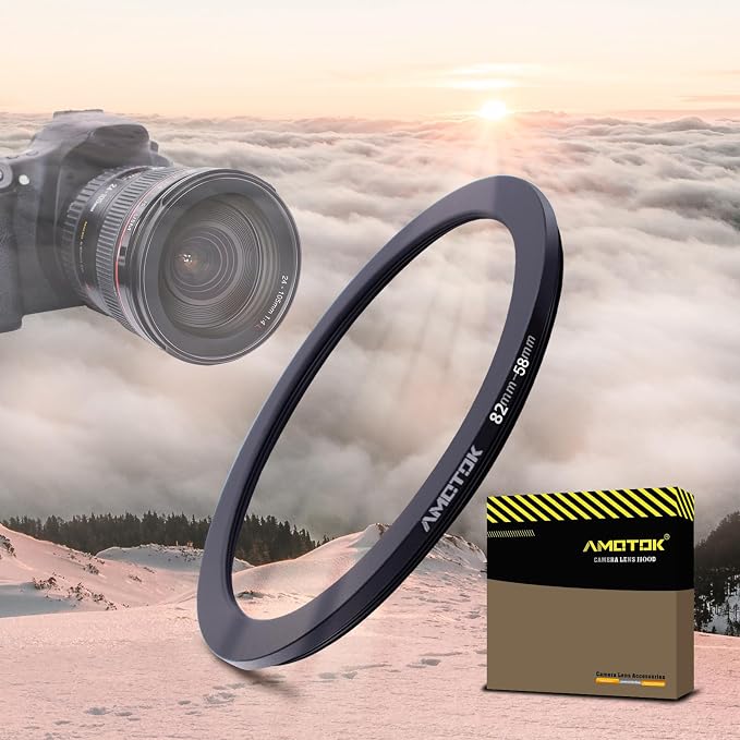82mm Lens to 58mm Camera Lens Adapter, 82mm to 58mm Filter Step-Down Ring - Image 2