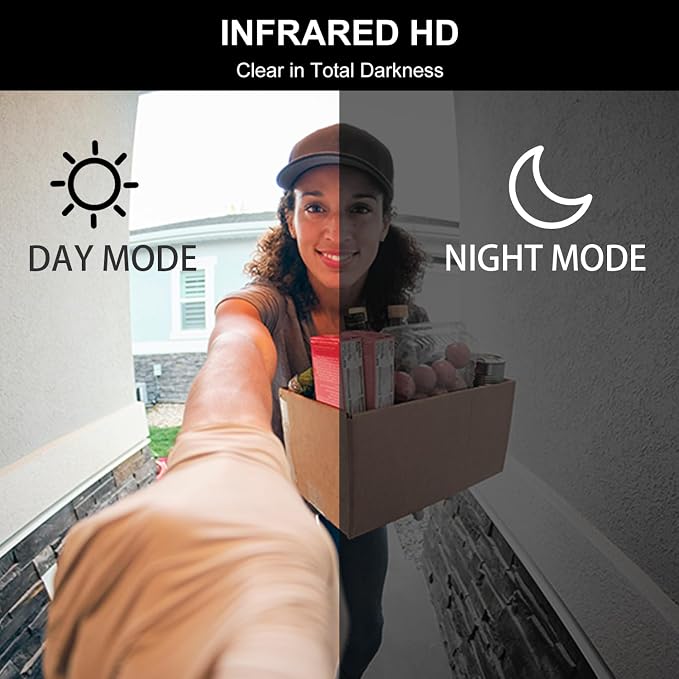 Video Doorbell with 43" Monitor, No WiFi Needed, 130° Wide Angle, Infrared - Image 5