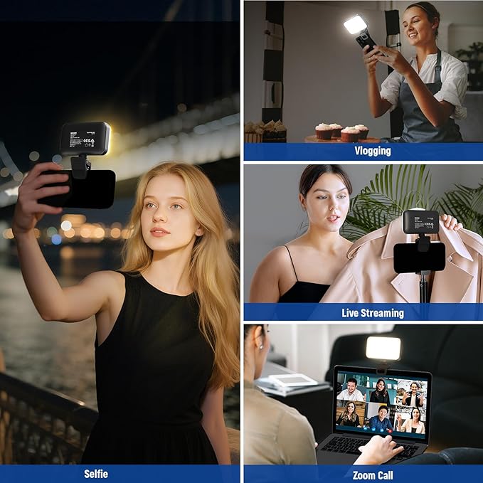 NEEWER Entry Level Version LED Selfie Light, Plastic Clip on Phone Fill Lighting - Image 2