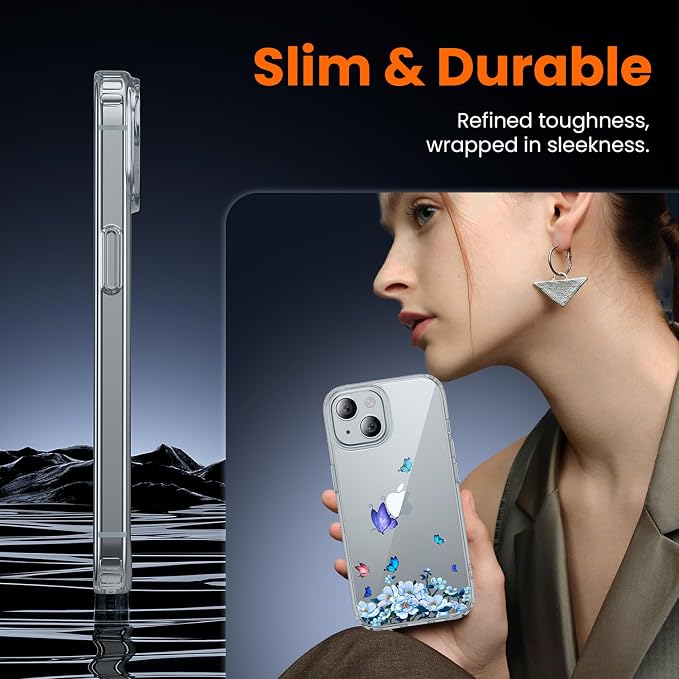 toushion 3 in 1 for iPhone 15 Case Clear, Screen Protector *1 & Camera Lens - Image 5
