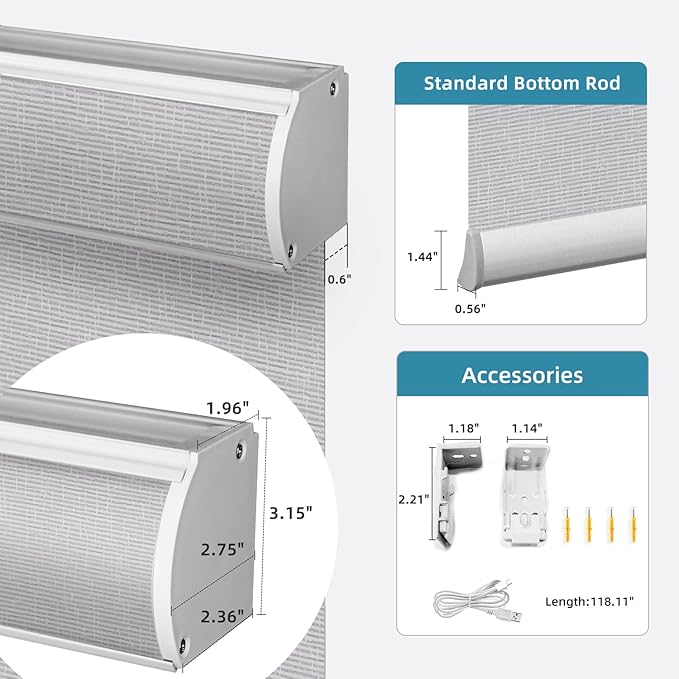 SmartWings Motorized Light Filtering Shades, Work - Image 6