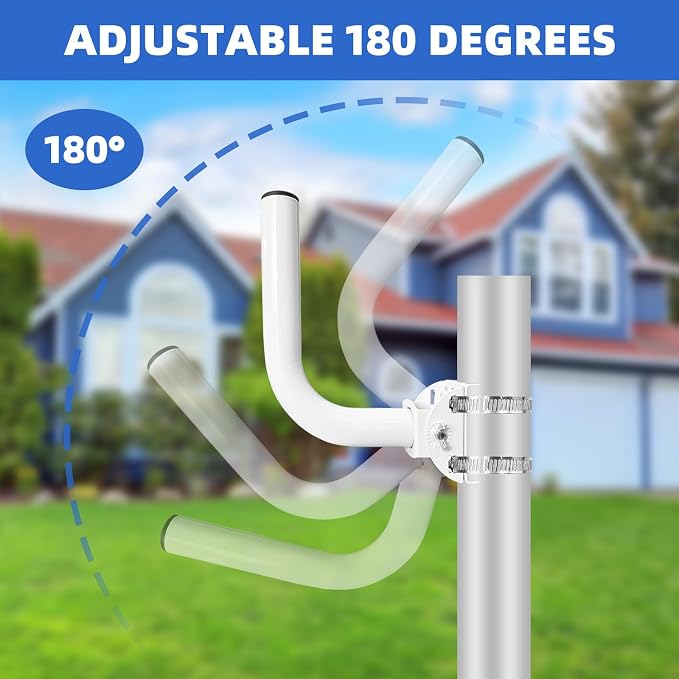 Universal Wireless Bridge Bracket Mount, 3 Pack J Pole Mounts, Adjustable Pole - Image 2
