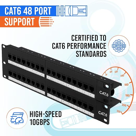 MONK CABLES | CAT6 Patch Panel | Puchdown | 48 Port - Image 4