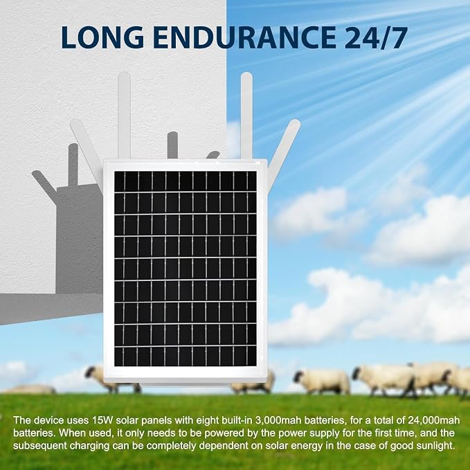 15W Solar Powered 4G LTE Modem Router, Outdoor Solar Powered WiFi Extender - Image 4