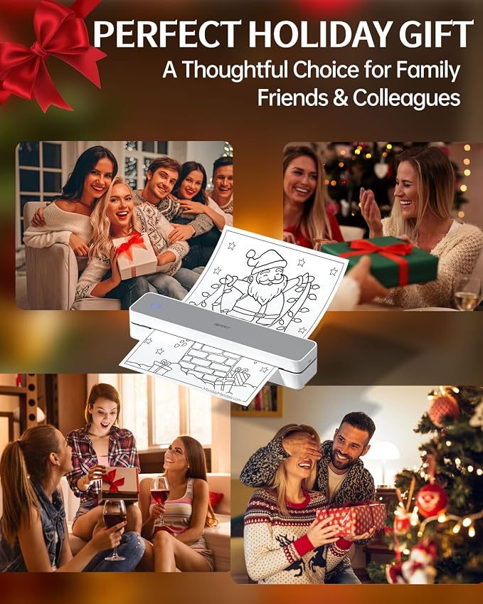 Inkless Portable Printer for Travel, Wireless Thermal Printer Supports 8.5 x - Image 9