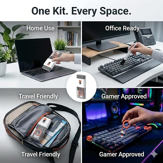 10-in-1 Keyboard Cleaner Kit, All-in-One Computer Electronics Cleaning Brush Set - Image 5