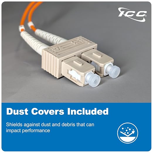 ICC SC to SC Duplex Multimode 62.5/125 Fiber Patch Cable, OFNR Riser, 2.0mm Zip - Image 7