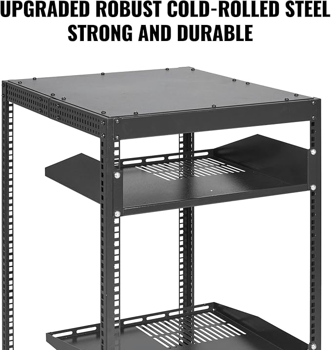 VEVOR 20U Open Frame Server Rack, Free Standing or Wall Mount Network Server - Image 4