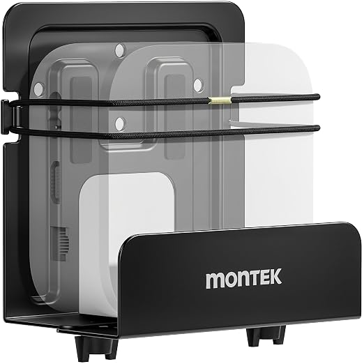 monTEK Adjustable Cable Box Mount up to 11 LBS, Modern Mount, Small Devices by monTEK