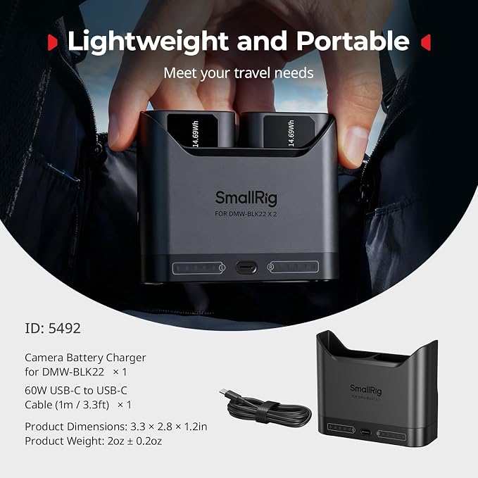 SMALLRIG DMW-BLK22 Battery Charger - Image 8